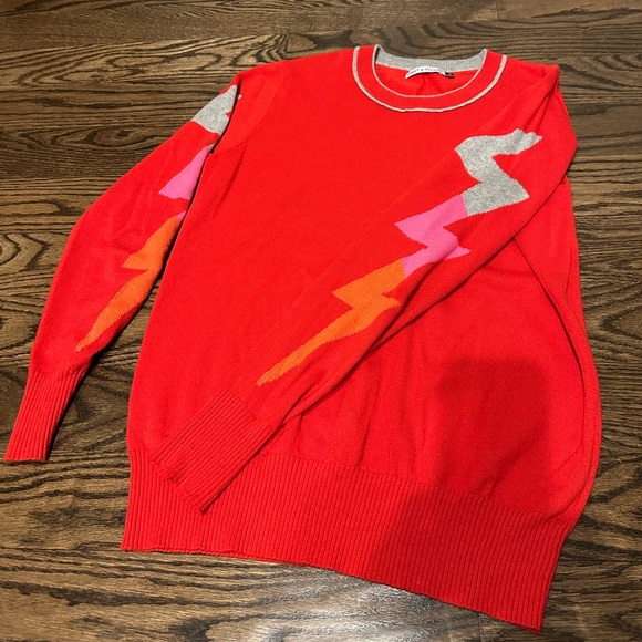 Red sweater w/ lightning bolts on arm - Picture 6 of 6